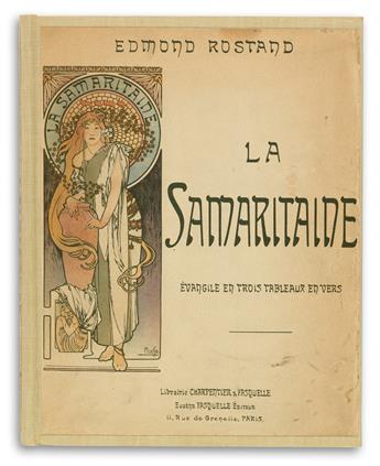 ALPHONSE MUCHA (1860-1939). LA SAMARITAINE. Book. 1897. 9x7 inches, 24x19 cm. Imprimeries Reunies, Paris.
